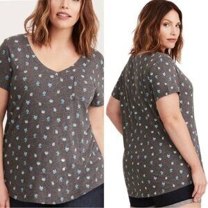 Torrid | Cactus Print Short Sleeve Pocket Tee | Size 0X